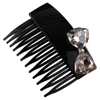 高级感水晶蝴蝶倒插梳