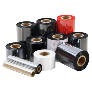 热转印碳带树脂基混合基彩色蜡基水洗标专用炭带亚银铜版纸不干胶洗唛亮白PET合成纸吊牌条码打印通用色带