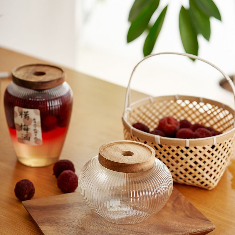 大号杨梅泡酒罐密封玻璃瓶酒瓶子罐酿酒空瓶容器盖酒罐果酒青梅木