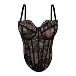 睫毛蕾丝烫钻外穿鱼骨钢圈胸衣背心吊带短款上衣抹胸内搭西装打底