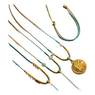 编绳项链平安扣绳子翡翠玉坠吊坠挂绳黄金玉石吊坠绳项链绳编织绳