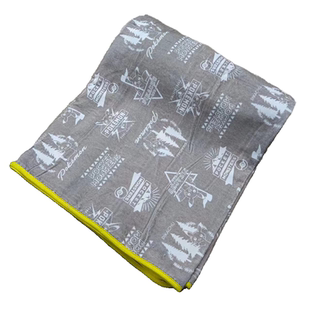 外贸纯棉割绒毛圈卡通皮卡丘毛巾被 家用室内盖毯办公室午休毯