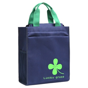 小学生帆布手提袋男孩补习袋补课包学习拎书袋儿童防水课外美术袋