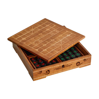 围棋中国象棋三合一棋盘成人儿童初学五子棋高档套装双面实木棋桌