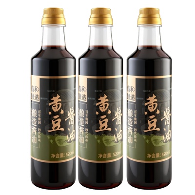 【3瓶装】嘉和酿造黄豆酱油生抽清香米醋古法家用炒菜卤炖烹调鲜