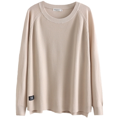 大码坑条包芯纱毛衣女装通勤韩版