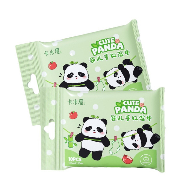 熊猫卡通系列湿巾温和不刺激