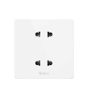 公牛四孔开关插座二二孔二位双孔两孔4孔暗装面板86型家用g12白色