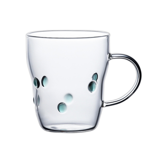 九土耐热玻璃杯把手水杯简约牛奶杯咖啡杯杯子办公室水杯喝水杯子