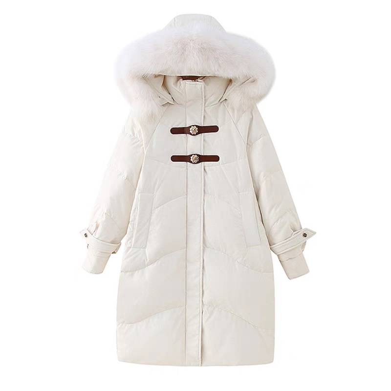 雪中飞羽绒服女款真狐狸毛领