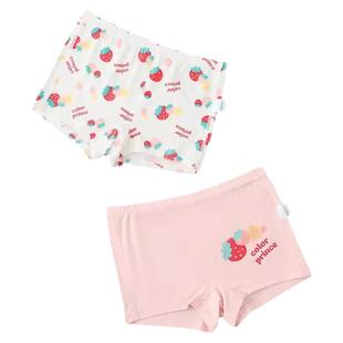 画笔王子儿童平角内裤女童抗菌莫代尔棉A类短裤(2条装)
