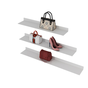 一字板发光墙上展示壁挂装饰隔板手办书架层板带灯置物收纳架简约