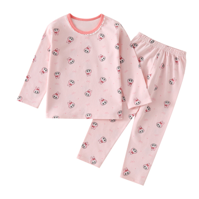 女童秋衣秋裤纯棉A类吸汗抗菌