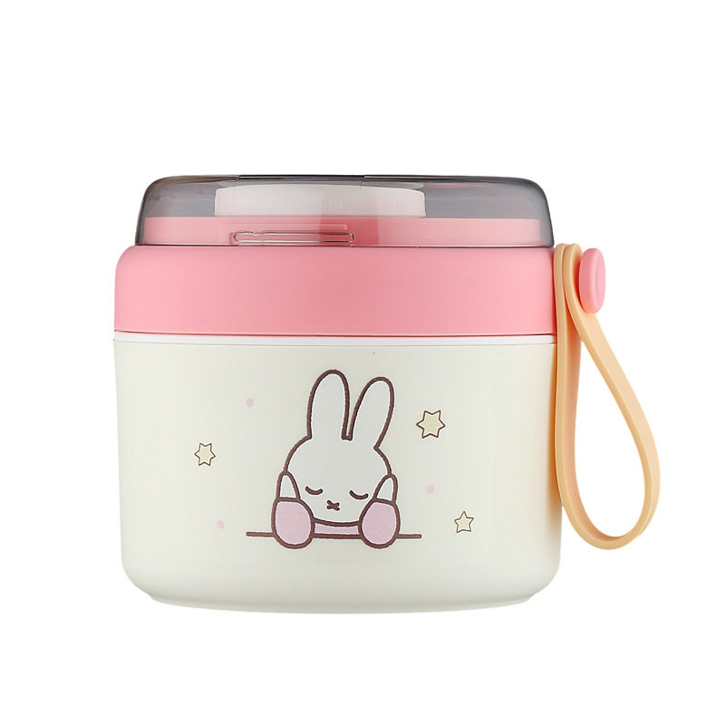 MIFFY米菲304不锈钢学生早餐牛奶杯带提手水果沙拉杯族便携粥汤杯