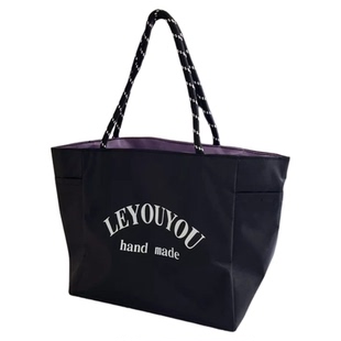 多巴胺纯色防水布手提袋饭盒包2025上班通勤手提包外出百搭妈咪包