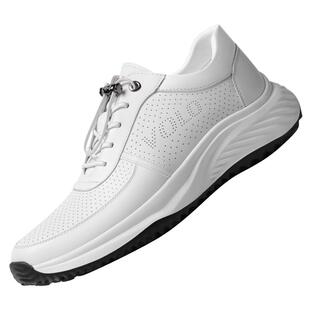 VOLO犀牛男士运动休闲鞋夏季男鞋真皮透气镂空跑步鞋男款皮鞋厚底