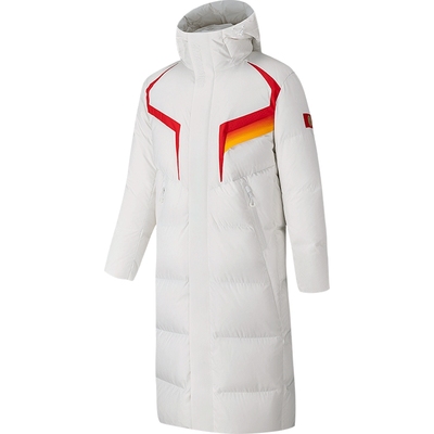 安踏灵龙冰甲六度芯长款羽绒服男