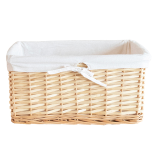 藤编收纳筐桌面收纳篮编织布艺杂物零食收纳盒置物框竹篮竹编篮子