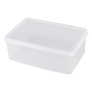 华隆保鲜盒长方形塑料透明冰箱专用收纳密封盒食品大容量商用带盖