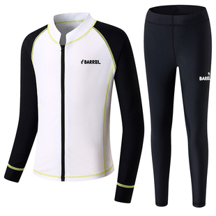 韩国深潜儿童泳衣男女童潜水服冲浪衣防晒游泳衣速干长袖水母服