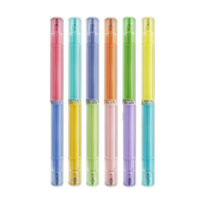 点石制笔拼插荧光笔双头记号笔