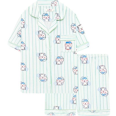 吉伊卡哇纯棉小八夏季睡衣套装