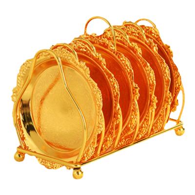 金属浮雕ins复古首饰零食小托盘