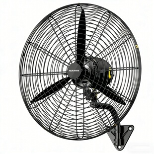 奥克斯工业壁扇挂壁式大风力电风扇强力大功率商用牛角扇挂墙风扇