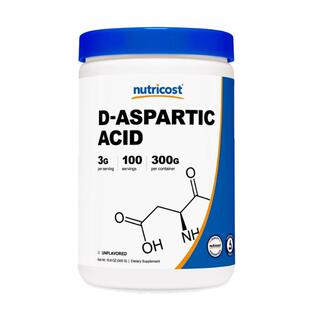 美国原装Nutricost D-Aspartic Acid Powder天冬氨酸粉300克