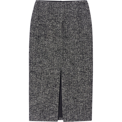 lkbennett灰色半身裙女2025年新高腰小香风骨纹理气质中长款