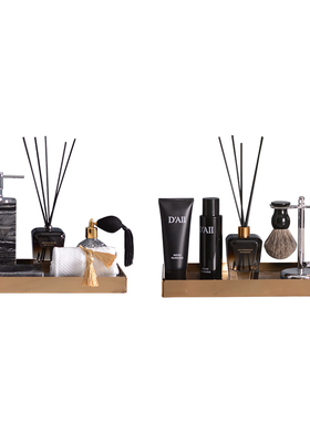 卫浴组合套装大理石金属摆件