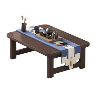 折叠桌飘窗桌楠竹炕桌家用茶几实木榻榻米茶桌床上小桌子电脑矮桌