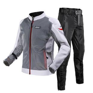 LS2摩托车网眼骑行服套装男女机车赛车衣服拉力服防摔透气夏