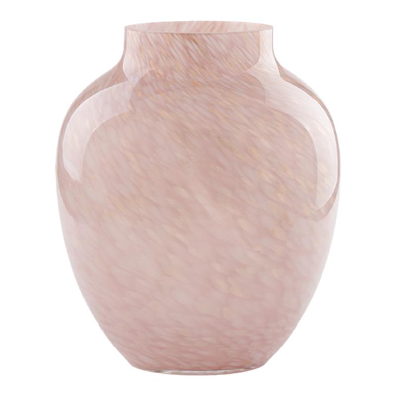 半然粉色花瓶摆件客厅插花琉璃轻奢高级感小众设计感水培装饰乔迁