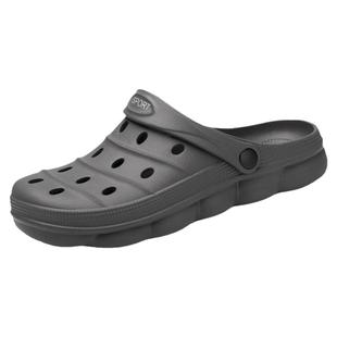 新款洞洞鞋男拖鞋夏季沙滩鞋男士防滑凉鞋潮外穿凉拖包头海边拖鞋