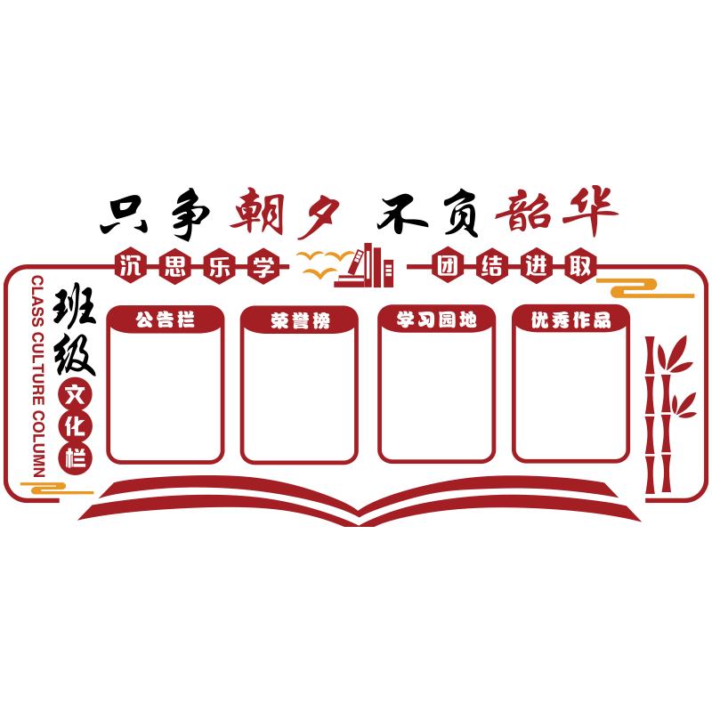 教室布置装饰班务公告栏墙贴班级文化小学习园地初中黑板报国庆节