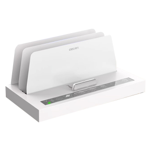 得力热熔装订机全自动胶装机小型A4胶装机财务会计凭证装订无需打孔家用办公自动装订机文件合同书本封套装订