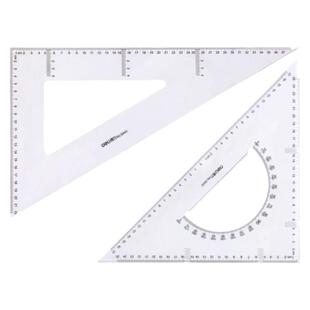 得力三角尺套装三角板塑料加厚尺子绘图测量制图工程设计专用仪尺