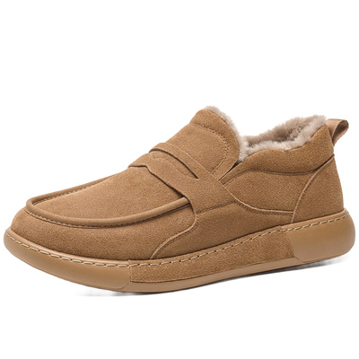 千百度男鞋加绒耐寒保暖雪地靴