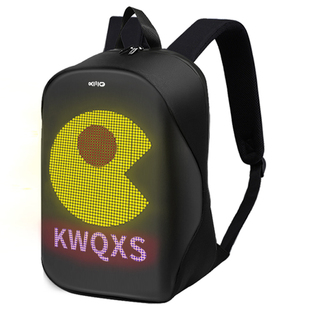 卡威奇 电子显示屏幕led背包机车户外摩托骑行双肩包发光广告背包