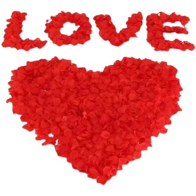 免搓仿真玫瑰假花瓣结婚礼表白装饰手撒花求婚花瓣雨婚房布置用品