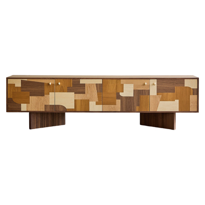 实木电视柜中古风核桃木客厅家用