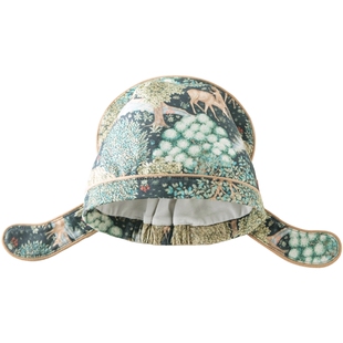 [鹿鸣溪]aqpa儿童新生儿婴儿帽子国风状元帽小月龄宝宝胎帽外出帽