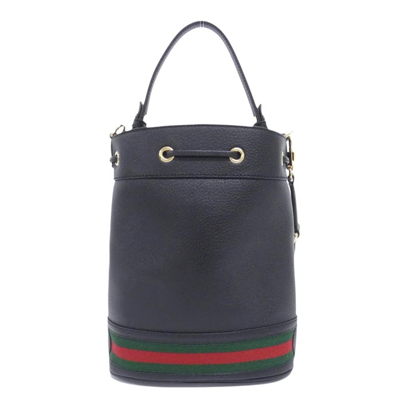 中古GUCCI古驰水桶包牛皮女包