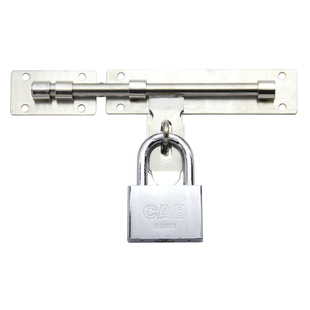 大门锁双开门对开门老式铁门锁不锈钢通用型门扣锁门栓免打孔家用