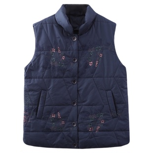 依佈中老年妈妈装2025冬装新款保暖马夹洋气奶奶装保暖背心上衣