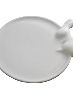 月兔调色盘国画用品瓷器