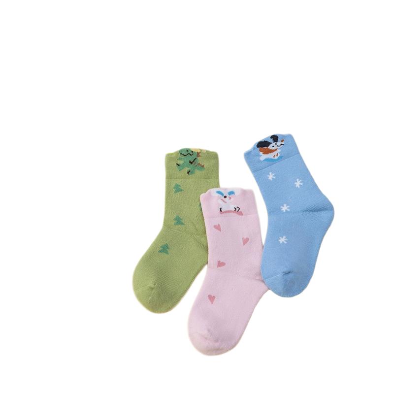 全棉时代儿童纯棉袜子男童女童宝宝婴儿袜子新生婴儿中长筒袜棉袜