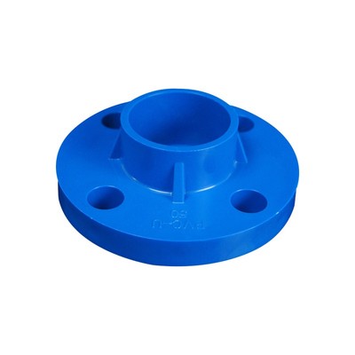 PVC法兰片活套分连体蓝色