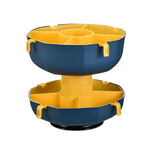 火锅拼盘沥水篮家用分格可旋转菜篮子水果盘厨房洗菜盆蔬菜零食盒